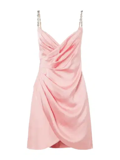 Valentino Garavani Crystal-embellished Pleated Cady Mini Dress | Thumbnail 1