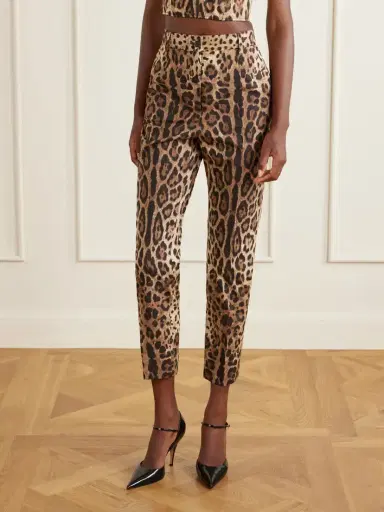 Dolce & Gabbana Leopard-print High-rise Cotton Straight-leg Pants | Thumbnail 3 Dolce & Gabbana Leopard-print High-rise Cotton Straight-leg Pants | Thumbnail 3