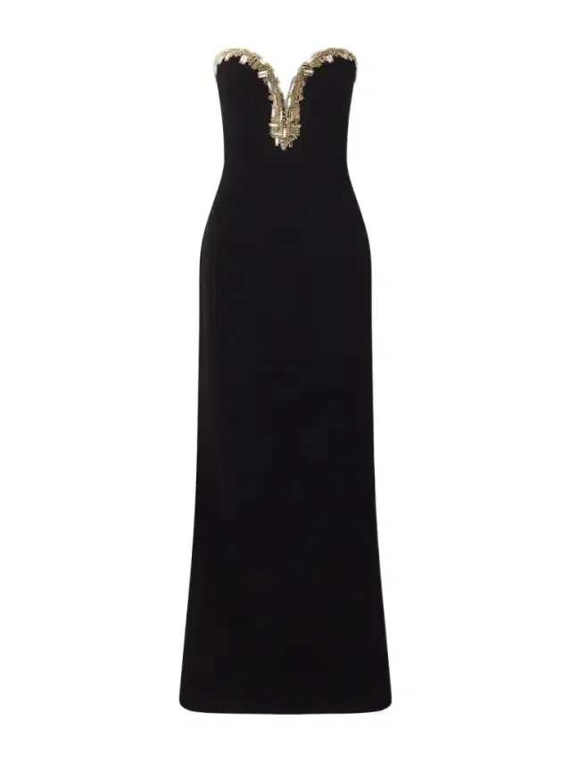 Rebecca Vallance Alexandrite Embellished Cady Gown