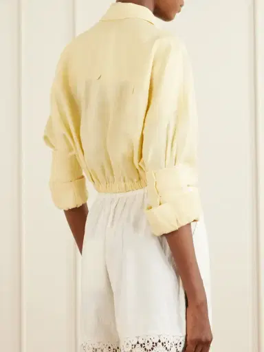 Staud Lisa Knotted Linen Shirt | Thumbnail 3 Staud Lisa Knotted Linen Shirt | Thumbnail 3