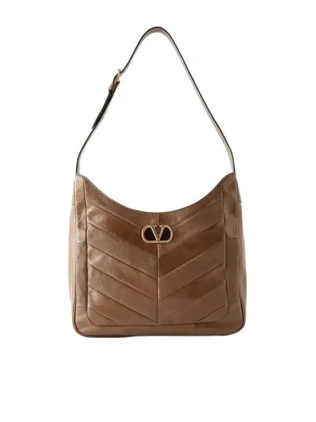 Valentino Garavani Vlogo-embellished Patchwork Leather Shoulder Bag
