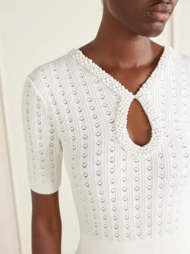 Rebecca Vallance Embellished Crochet-knit Midi Dress | Thumbnail 4 Rebecca Vallance Embellished Crochet-knit Midi Dress | Thumbnail 4