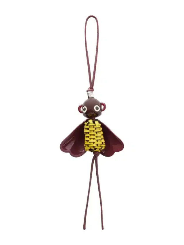 Bloombee Leather And Silver-tone Bag Charm