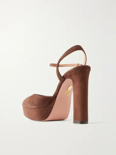 Aquazzura Amira 110 Suede Platform Pumps | Thumbnail 3
