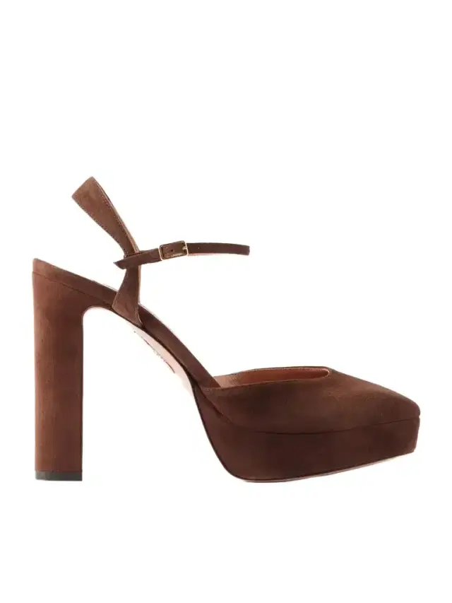 Aquazzura Amira 110 Suede Platform Pumps