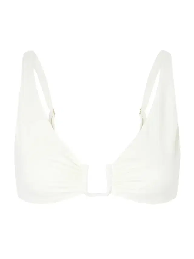 Away That Day Palma Embellished Gathered Bikini Top