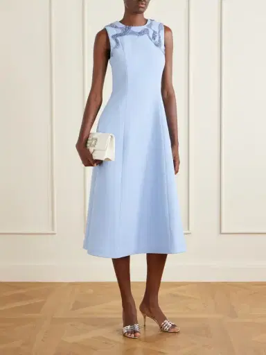 Rebecca Vallance Aylin Embellished Cady Midi Dress | Thumbnail 2