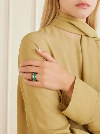 By Pariah Stone Trilogy Set Of Three Sterling Silver, Agate And Aventurine Rings | Thumbnail 2