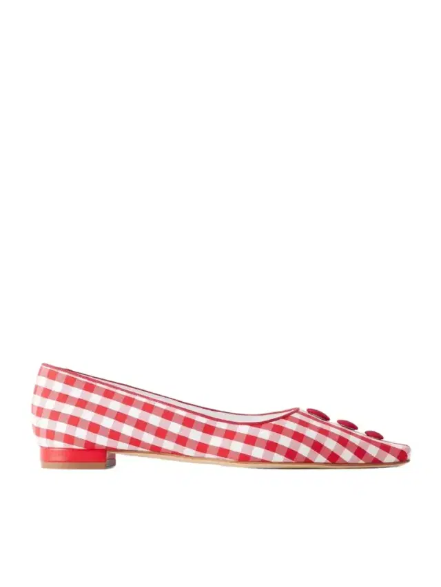 Manolo Blahnik Alexa Checked Woven Ballet Flats