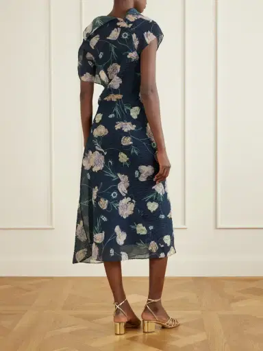 Erdem Floral-printed Organza-cloquè Midi Dress | Thumbnail 3