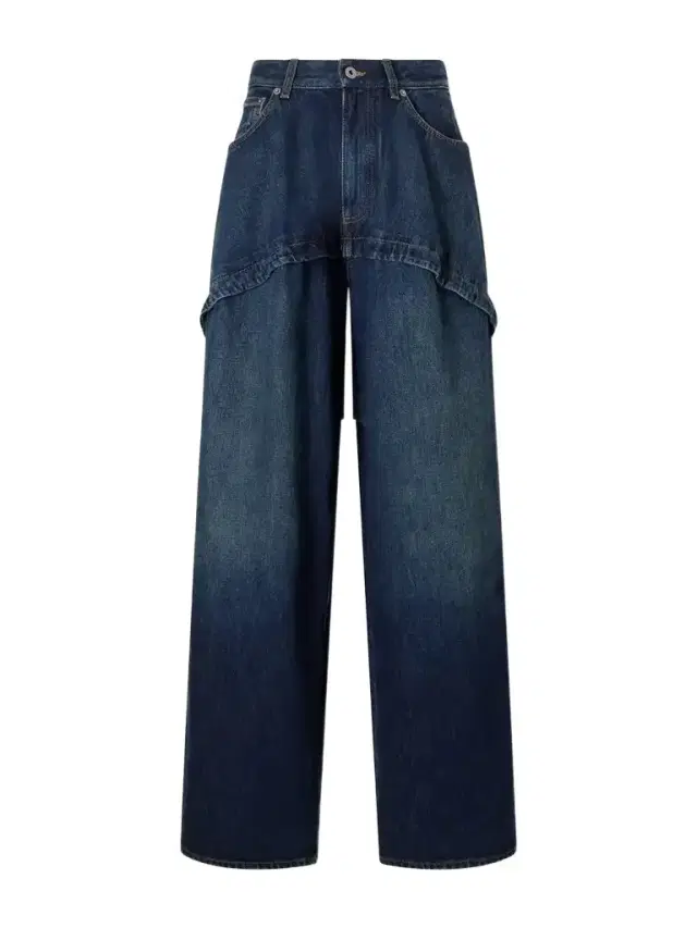 Tiered Mid-rise Wide-leg Jeans