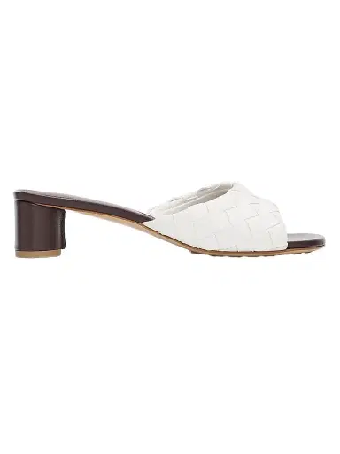 Bottega Veneta Women's Livia 40MM Leather Mules - Alabaster - Size 5.5 | Thumbnail 1 Bottega Veneta Women's Livia 40MM Leather Mules - Alabaster - Size 5.5 | Thumbnail 1