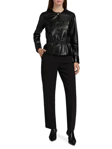 Elie Tahari Women's Aliza Faux-Leather Jacket | Thumbnail 2