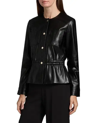 Elie Tahari Women's Aliza Faux-Leather Jacket | Thumbnail 4