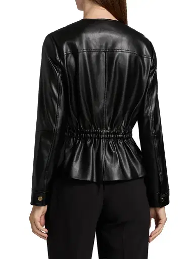 Elie Tahari Women's Aliza Faux-Leather Jacket | Thumbnail 5