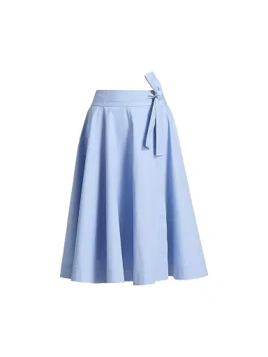 DEREK LAM 10 CROSBY Women's Sage Cotton-Twill Wrap Skirt | Thumbnail 1 DEREK LAM 10 CROSBY Women's Sage Cotton-Twill Wrap Skirt | Thumbnail 1