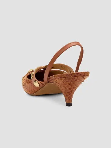 Ulla Johnson Women's Vendome Studded Kitten Heels - Nutmeg | Thumbnail 3 Ulla Johnson Women's Vendome Studded Kitten Heels - Nutmeg | Thumbnail 3