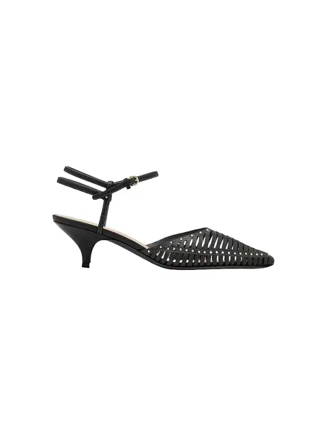 Ulla Johnson Women's Francine 50MM Cage Kitten Heel Pumps - Noir