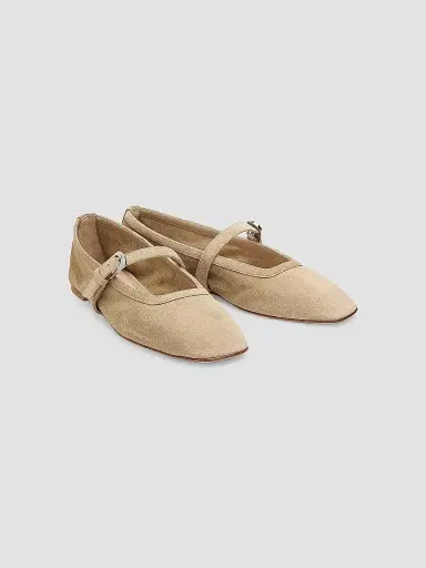 Stuart Weitzman Women's Sai Suede Ballet Flats - Seamoss | Thumbnail 2