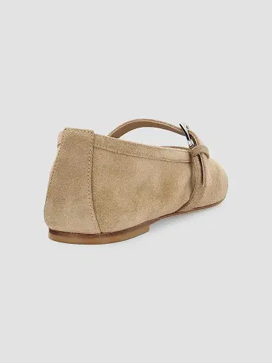 Stuart Weitzman Women's Sai Suede Ballet Flats - Seamoss | Thumbnail 3