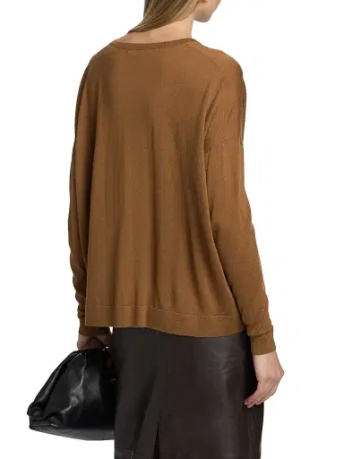 Co Women's Cashmere V-Neck Sweater | Thumbnail 5 Co Women's Cashmere V-Neck Sweater | Thumbnail 5