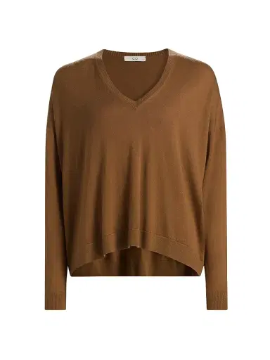 Co Women's Cashmere V-Neck Sweater | Thumbnail 1 Co Women's Cashmere V-Neck Sweater | Thumbnail 1