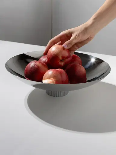 Anna New York Striations Stainless Steel Fruit Bowl | Thumbnail 3 Anna New York Striations Stainless Steel Fruit Bowl | Thumbnail 3