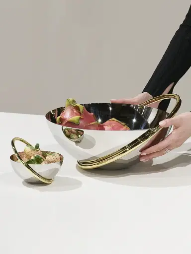 Anna New York Ring Stainless Steel & Brass Fruit Bowl | Thumbnail 2 Anna New York Ring Stainless Steel & Brass Fruit Bowl | Thumbnail 2