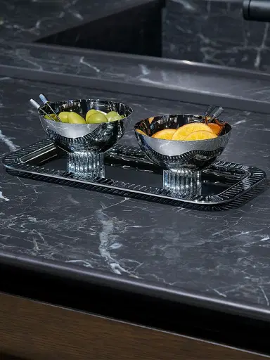 Anna New York Striations Stainless Steel Nut Bowl | Thumbnail 4 Anna New York Striations Stainless Steel Nut Bowl | Thumbnail 4
