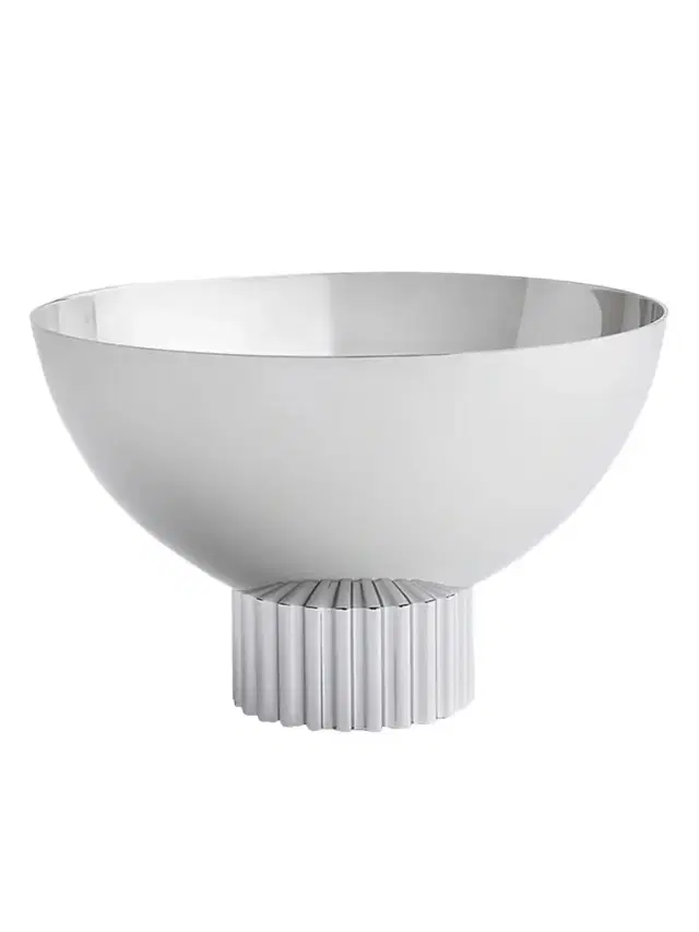 ANNA New York Striations Stainless Steel Nut Bowl - Silver