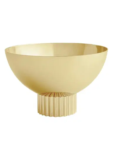 Anna New York Striations Goldtone Stainless Steel Nut Bowl | Thumbnail 1 Anna New York Striations Goldtone Stainless Steel Nut Bowl | Thumbnail 1