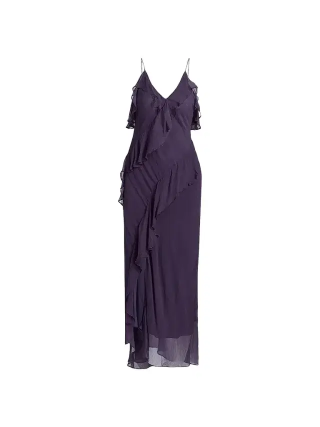 ba & sh Women's Oceane Ruffled Midi-Dress - Raisin