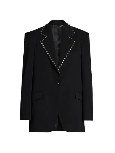 Stella McCartney Women's Embellished Wool Blazer - Black - Size 12 | Thumbnail 1