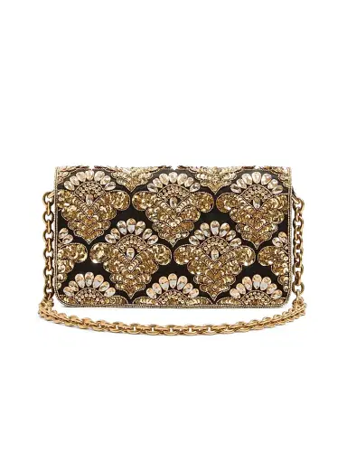 Valentino Garavani Women's Vain Small Embroidered Clutch | Thumbnail 2 Valentino Garavani Women's Vain Small Embroidered Clutch | Thumbnail 2