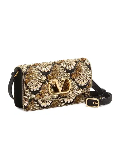 Valentino Garavani Women's Vain Small Embroidered Clutch | Thumbnail 3 Valentino Garavani Women's Vain Small Embroidered Clutch | Thumbnail 3