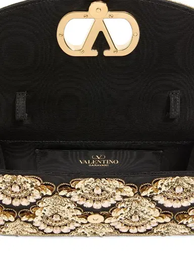 Valentino Garavani Women's Vain Small Embroidered Clutch | Thumbnail 5 Valentino Garavani Women's Vain Small Embroidered Clutch | Thumbnail 5