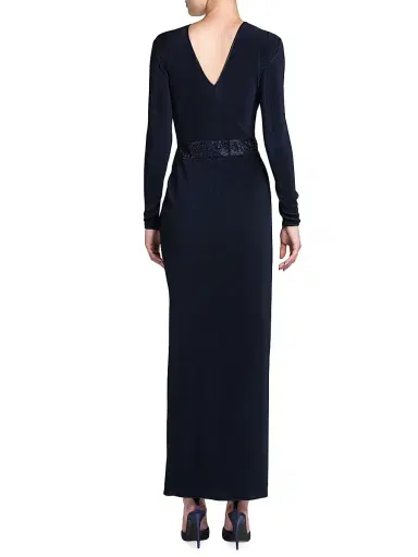 Giorgio Armani Women's Embellished Hip Jersey Gown | Thumbnail 5 Giorgio Armani Women's Embellished Hip Jersey Gown | Thumbnail 5