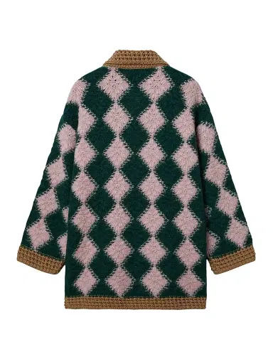 La DoubleJ Women's Crochet Bowling Cardigan | Thumbnail 2