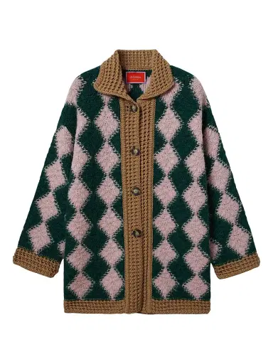 La DoubleJ Women's Crochet Bowling Cardigan | Thumbnail 1