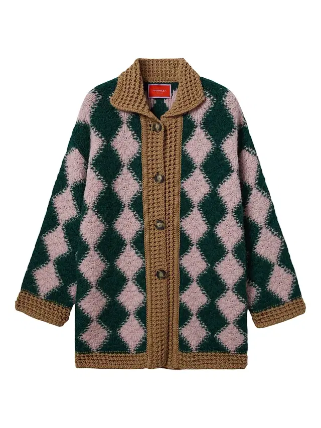 La DoubleJ Women's Crochet Bowling Cardigan
