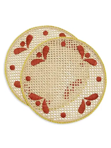 La DoubleJ Raffia Placemat Set of 2 - Capri Mattone | Thumbnail 1 La DoubleJ Raffia Placemat Set of 2 - Capri Mattone | Thumbnail 1