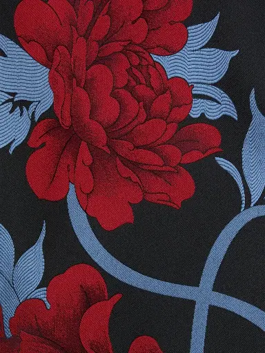 La DoubleJ Women's Pencil Skirt - Peonies Jacquard Blue - Size Small | Thumbnail 4 La DoubleJ Women's Pencil Skirt - Peonies Jacquard Blue - Size Small | Thumbnail 4