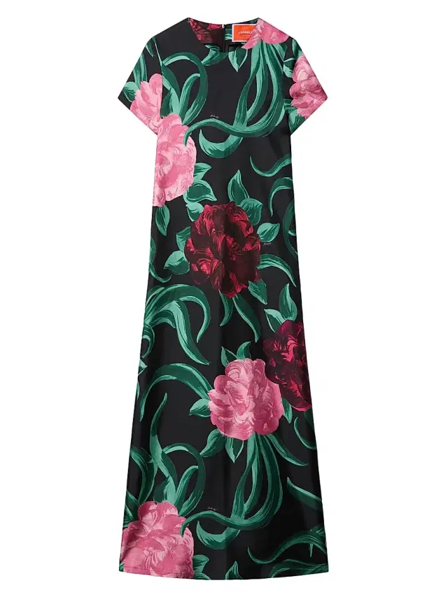 La DoubleJ Women's Swing Dress - Peony Black