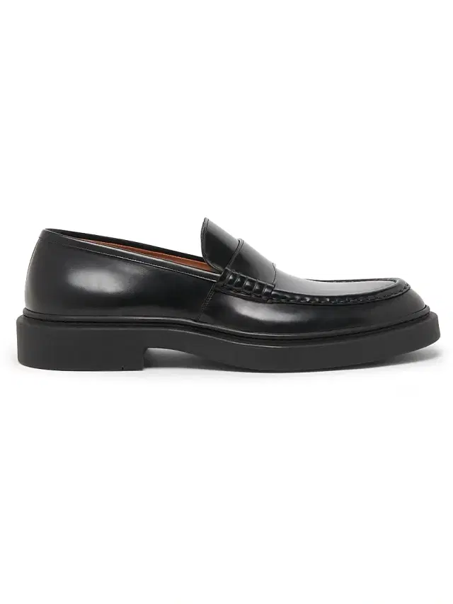 Jil Sander Men's Leather Penny Loafers - Black