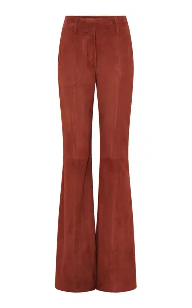 Gabriela Hearst Rhein Flare Pant in Burnt Sienna Suede | Thumbnail 1 Gabriela Hearst Rhein Flare Pant in Burnt Sienna Suede | Thumbnail 1