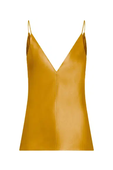 Gabriela Hearst Maria Top in Golden Birch Silk Satin | Thumbnail 1 Gabriela Hearst Maria Top in Golden Birch Silk Satin | Thumbnail 1