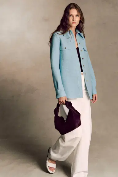 Gabriela Hearst John Austin Shirt in Light Blue Cashmere Felt | Thumbnail 2 Gabriela Hearst John Austin Shirt in Light Blue Cashmere Felt | Thumbnail 2