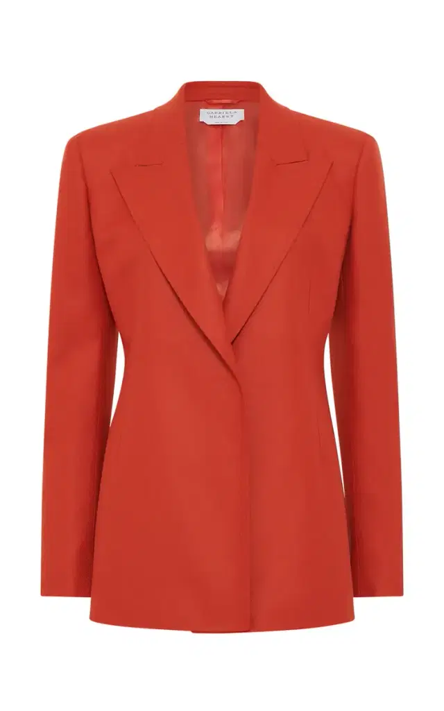 Gabriela Hearst Mairi Blazer in Antelope Orange Wool Cashmere Flannel
