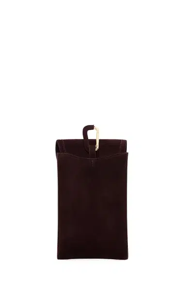 Gabriela Hearst Sunglasses Pouch in Dark Brown Suede | Thumbnail 3 Gabriela Hearst Sunglasses Pouch in Dark Brown Suede | Thumbnail 3