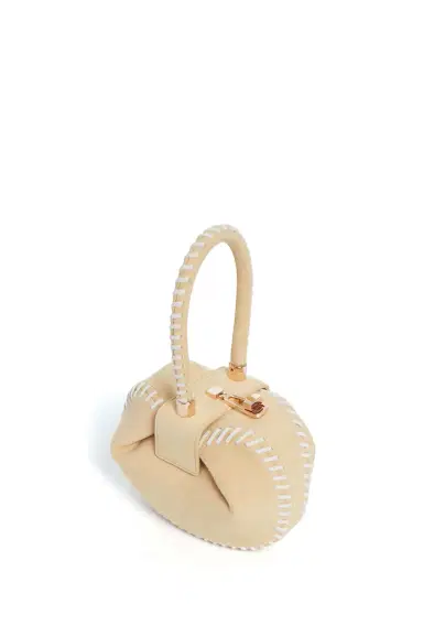 Gabriela Hearst Whipstitch Demi Bag in Nude Suede | Thumbnail 3